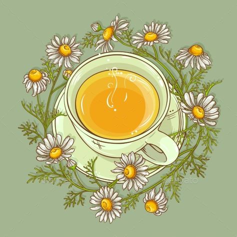 Cup of Chamomile Tea cup of chamomile tea on color background #Cup, #Chamomile, #Tea Haikyuu X Reader, Tea Cup Drawing, Tea Illustration, 귀여운 음식 그림, Akaashi Keiji, Cute Food Art, Chamomile Tea, A Cup Of Tea, Tea Art