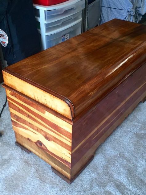 Chest Upcycle, Cedar Chest Redo, Furniture Repurposing, Chest Makeover, Geometric Tray, Wood Spa, Upcycle Storage, Chest Ideas, Mirror Makeover