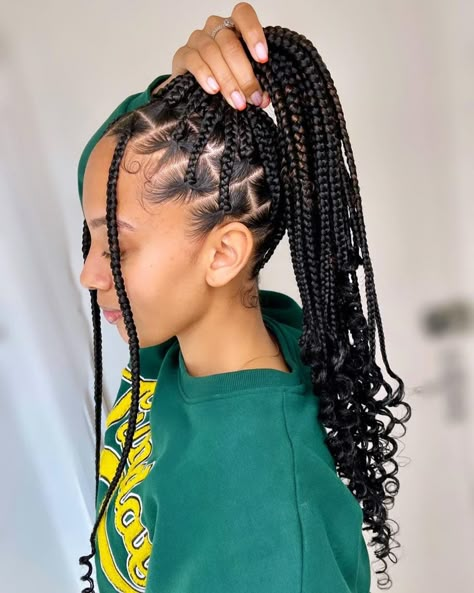 Girls Knotless Box Braids Kids, Box Braids For Girls Kids, Single Braids For Kids, Knotless Box Braids Kids, Knotless Box Braids For Kids, Box Braids On Kids, Braided Long Hairstyles, Kids Knotless Box Braids, Kids Protective Styles