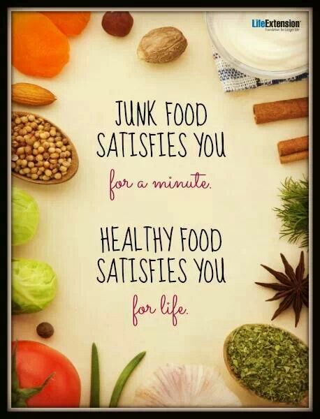 Junk food satisfies you for a minute. Healthy food satisfies you for life Junk Food Quotes, Exercise Journal, Healthy Food Quotes, Nutrition Quotes, Healthy Quotes, Food Is Medicine, Breakfast Food List, Herbalife Nutrition, Health Breakfast