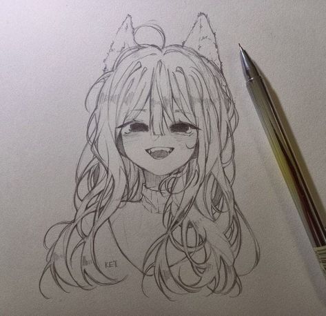 Anime Drawing Icon, Charmmy Kitty, Animation Art Sketches, Art Tools Drawing, 캐릭터 드로잉, Easy Drawings Sketches, Dessin Adorable, Hand Art Drawing, A Pencil