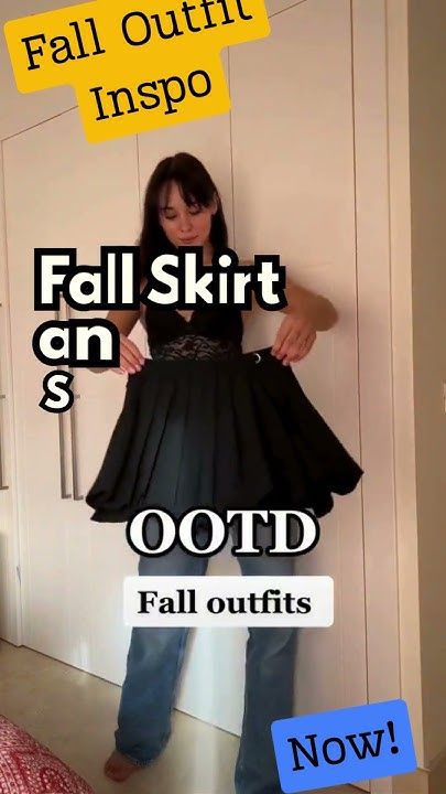 Fall Skirt and Sweater Outfit Inspo #shortvideo #falloutfitinspo #fallse... Ruffle Skirt Outfits, Skirt And Sweater Outfit, Fashion Combinations, Skirt And Sweater, Fall Skirt, Fall Trends Outfits, Ootd Fall, Sweater Outfit, Outfit Trends