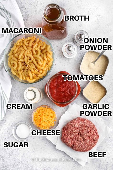 Beefaroni Recipe Homemade, Beef A Roni Recipes, Homemade Beefaroni Recipe, Apple Crisp Cookie Cups, Homemade Beefaroni, Beef A Roni, Beefaroni Recipe, Quick Dinner Options, Chef Boyardee