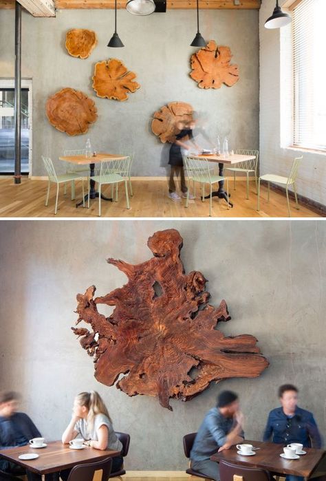 Waxman's Restaurant Wood Sculpture by Kyle Minor Design at Waxman’s Live Edge Wood Wall Art, Live Edge Wall Art, Epoxy Chair, Hands Gripping, Desi Design, Documenting Life, Solfege, Antony Gormley, Wood Art Projects