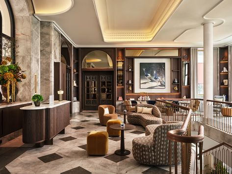 Tour Hotel Rosewood Munich's opulent elegance | Wallpaper Munich Hotels, Rosewood Hotel, Hotel Lobby, Hotels Design, Grand Hotel, Paris Travel, Interior Design Studio, Bar Design, Bavaria