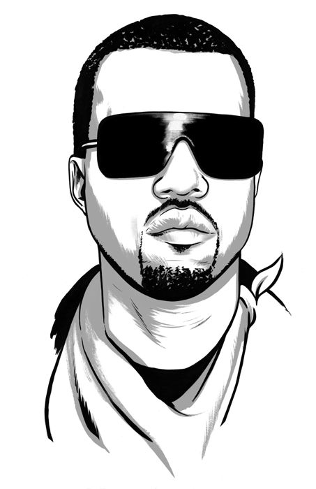 ... Kayne West Drawing, Kanye West Drawing Easy, Kanye West Sketch, Kanye Drawing, Kanye West Drawing, Kanye West Portrait, Hip Hop Art Wallpaper, Rap Drawing, African Portraits Art