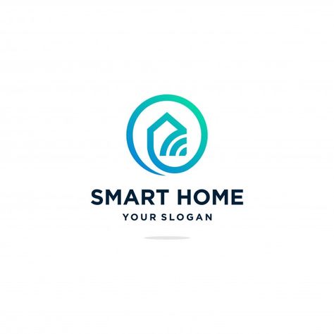 Smart Home Logo Design, Smart Home Logo, Insurance Logo, Logo Smart, Smart Logo, Fruit Logo Design, Home Symbol, Logo House, Security Logo