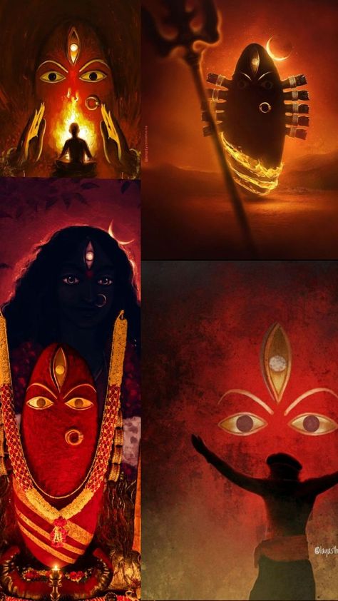 Picture credits to the rightful owner. Edit by thy own hands. Linga Bhairavi, Kali Mata, Shakti Goddess, Picture Credit, Gods And Goddesses, Krishna, Spirituality, Drawings