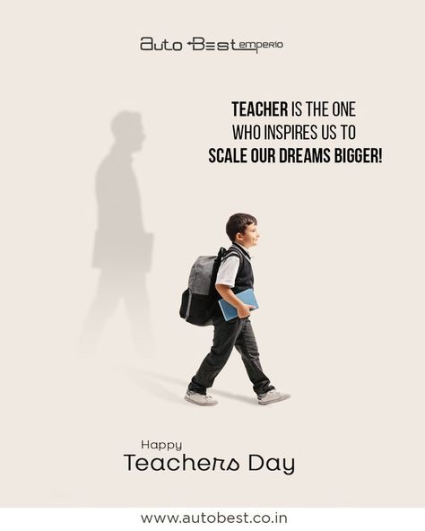 The best teachers don't give you the answer, they spark within you the desire to find the answer yourself. Happy Teachers Day! • Team AutoBest Emperio • #autobestemperio #happyteachersday #guidance #teachersdayvibes #celebration #teachersdaycelebration #inspiration #students Students Day Creative Ads, Teachers Day Creative Post, Teachers Day Creative Ads, Teachers Day Post, Teachers Day Social Media Post, Teachers Day Creative, Education Ads, Teachers Day Celebration, Ig Layout