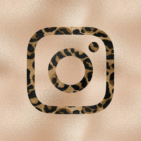 Cheetah Print Icons For Apps, App Custom Icons, Lepord Print Icons, Leapord Print App Icon, Icon Photos, Phone Icon Ideas, Gold Widgets, Instagram Logo Aesthetic, Gold App Icons