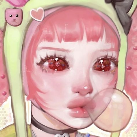 Jelly Skin Drawing, Misty Art Style, Purikaaa Drawing, Purikura Art, Purrikas Art, Purrika Art, Bubble Art Style, Jelly Artstyle Digital, Jellyart Style