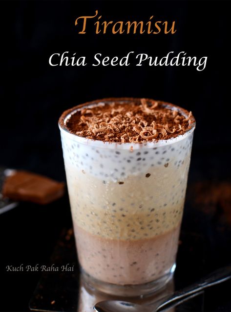 Tiramisu Chia Pudding, Chia Seed Pudding Almond Milk, Chia Pudding Recipes Healthy, Pudding Chia, Chia Seed Recipes Pudding, Chia Recipe, Coffee Vanilla, Chocolate Chia Pudding, Chia Seed Recipes