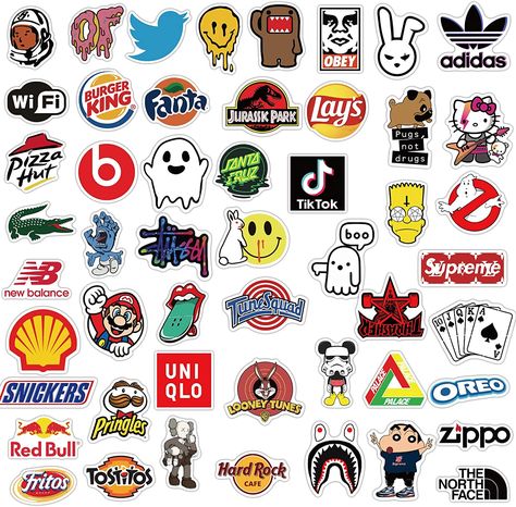 Gyundone, Stickers for Adults Teens Kids, 101PCS Waterproof Decals Vinyls Perfect for Laptop, Computer, Skateboards, Phone, Envelopes, Suitcase No Residue Removal Adidas Logo Art, Star Wars Stickers, Printable Collage Sheet, 광고 디자인, Computer Sticker, Brand Stickers, Sticker Bomb, Graffiti Cartoons, Scrapbook Stickers Printable