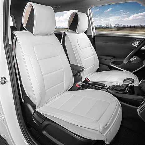 Amazon.com: MotorBox Classic Edition Seat Covers, Premium Faux Leather Seat Covers for Cars Trucks Vans SUV, Semi Custom Fit Car Seat Covers Front Seats Only, Automotive Interior Cover - White : Automotive White Car Seat Covers, White Seat Covers, Volvo V40, Leather Seat Covers, White Car, Fit Car, Car Camping, Automotive Interior, Seat Covers