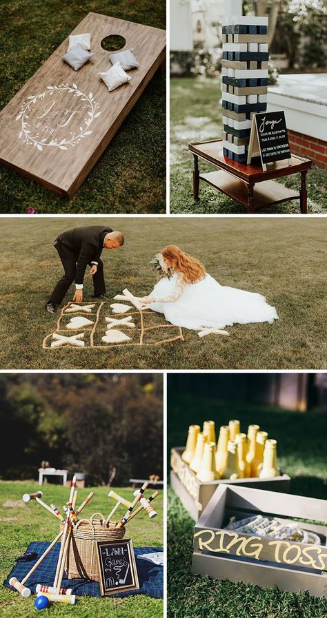 Reception Games, Wedding Reception Games, Small Backyard Wedding, Wedding Backyard Reception, Backyard Reception, Wedding Activities, Future Wedding Plans, Cute Wedding Ideas, Wedding Games