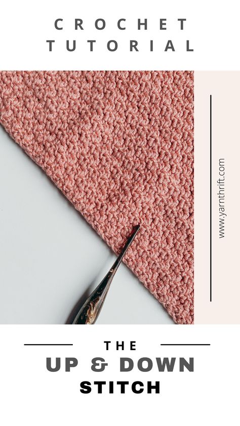 Up Down Crochet Stitch, Up And Down Crochet Stitch, Trinity Stitch Crochet, Trinity Stitch, Sc Crochet, Crochet Stitch Tutorial, Crocheted Blankets, Stitch Tutorial, Beginner Crochet