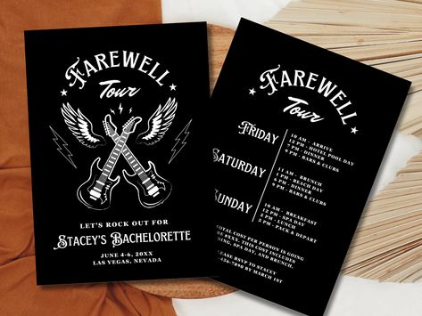 Last Tour Bachelorette, Farewell Tour Bachelorette Party, Farewell Tour Bachelorette, Edgy Bachelorette Party, Rock N Roll Bachelorette Party, Rock N Roll Bachelorette, Emo Bachelorette Party, Emo Bachelorette, Rock And Roll Bachelorette Party