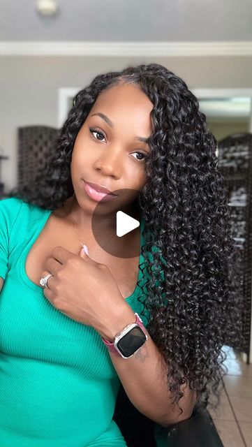 Brazilian Curly Hair Styles, Crochet Human Hair Wavy, Deep Wave Crochet Hair Freetress, Crotchet Curly Hairstyles Black Women, Glueless Wigs For Black Women, Sew In And Braids Hairstyles, Crotchet Hairstyles Black Women Curly, Wet And Wavy Crochet Hairstyles, Crochet Protective Hairstyles Black Hair