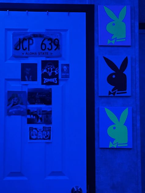 Playboy Bunny Room Decor, Bunny Canvas Painting, Playboy Room, Bunny Room Decor, Bunny Paintings, Bunny Canvas, Playboy Mansion, Bunny Room, Mirrored Vanity