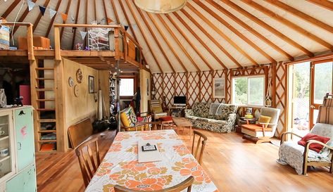 Lucy from Lulastic Hippyshake lives fully off-grid in New Zealand in this stunning yurt with her husband and two children. Image © Lucy AitkenRead from Lulastic Hippyshake Yurt Interior, Yurt Home, Yurt Living, Survival Shelter, Earthship, How To Survive, Round House, Off Grid Living, Yurt