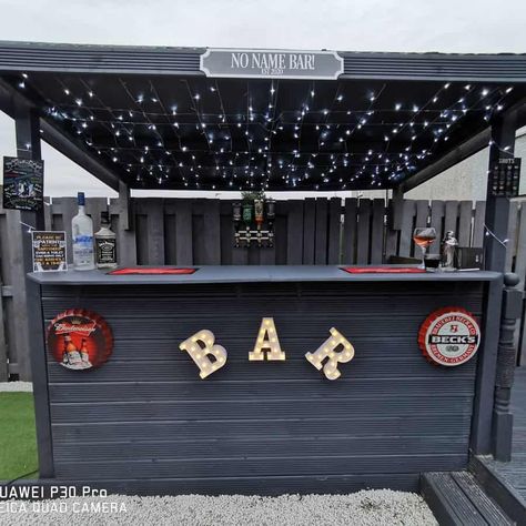 Outdoor Bar Paint Ideas, Outdoor Mini Bar Ideas Backyards, Small Backyard Bar Ideas, Outdoor Bar Ideas Modern, Bar Patio Ideas, Outdoor Bar Lighting Ideas, Small Outdoor Bar Ideas Backyards, Cheap Outdoor Bar Ideas Backyards, Bar Ideas For Garden