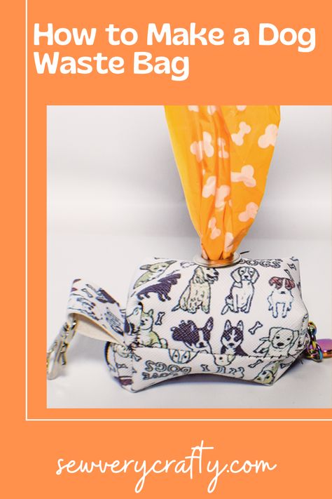 Dog Bag Holder, Dog Waste Bag Holder, Dog Walking Bag, Dog Bag, Dog Crafts, Sewing Tutorials Free, Reusable Grocery Bags, Bag Holder, Sewing Skills