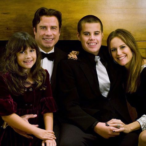 John Travolta Credits Son Celebrity Siblings, Famous Families, Kelly Preston, Saturday Night Fever, Actor John, Family Photo Album, Night Fever, Celebrity Families, High Priest