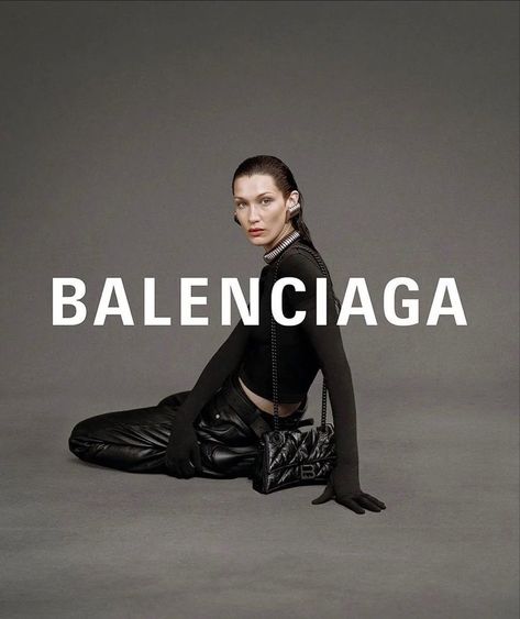 for the Balenciaga Fall 2022 campaign. Bella Hadid Photoshoot, Balenciaga Aesthetic, Nadia Lee Cohen, Balenciaga Runway, Kit Butler, Studio Shoot, Fall 2022, Gigi Hadid, Ad Campaign