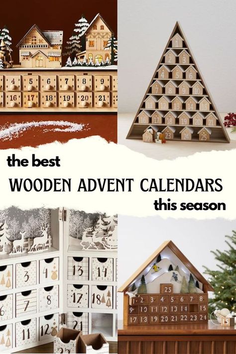 When it comes to Advent calendars and Christmas countdowns, those made from wood are usually more expensive, but they're also an excellent choice because they're sturdy enough to be used year after year, and can even survive long enough to be passed from generation to generation. We searched for some of the most gorgeous wooden Advent calendars for 2022, and we can guarantee many of these will wow guests this holiday season. #christmasfashion #merrychristmas #adventcalendar #holidayseason Wooden Advent Calendar, Holiday Countdown, Advent Calendars, Find You, Christmas Countdown, Christmas Fashion, Go Shopping, Tis The Season, Advent Calendar