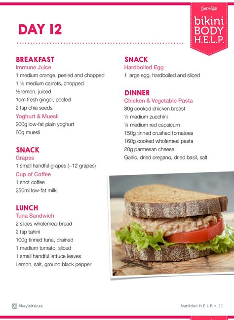 Kayla Itsines Meal Plan, Bbg Recipes, Bbg Diet, Healthnut Nutrition, Tiu Recipes, Plan Day, Clean Eating Diet Plan, Meal Prep For Beginners, Food Plan