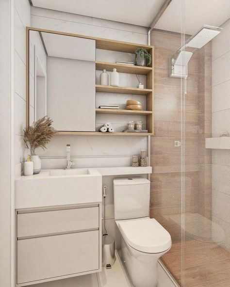 Minimalist Small Bathrooms, Wc Decoration, Toilet And Bathroom Design, Condo Bathroom, Simple Bathroom Designs, Modern Small Bathrooms, Small Bathroom Interior, Small Space Bathroom, Washroom Design