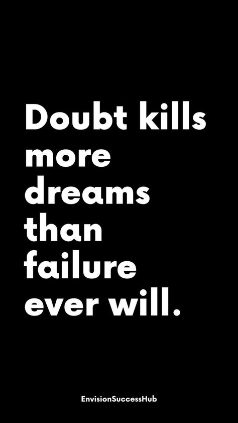 Elevate your aspirations with this motivational quote: 'Doubt kills more dreams than failure ever will.' 🌟 Remember, self-belief is the key to success. Pin this inspiration to banish doubts and fuel your dreams. Don't let doubt hold you back from achieving greatness. #MotivationalQuotes #SelfBelief #DreamBig #SuccessMindset #OvercomeDoubt Self Belief Quotes, Belief Quotes, Strength Of A Woman, The Key To Success, Single Candle, Thinking Quotes, Key To Success, Motivational Words, Success Mindset