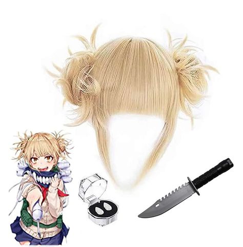 PRICES MAY VARY. Material:Himiko Toga Wig made of 100% high-temperature synthetic fiber Package:1 Himiko Toga wig+1 free Hairnet+1 Himiko Toga Teeth Fangs+1 Plastic Dagger Color:Close to the hair color of Himiko Toga cosplay , the color difference between the screen and the real thing is allowed. Dress up as your favorite character to roleplay events, celebrations, carnival, or just for fun! Occasion: Appropriate for Cosplay show, Costume party,Christmas Party, Conventions, Date, Film, Theater, Teeth Fangs, Toga Cosplay, Hero Academia Cosplay, My Hero Academia Cosplay, Cosplay Hair, Wig Making, Costume Wigs, Cosplay Wigs, My Hero