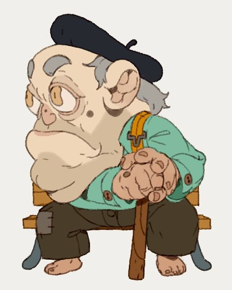 My frenchsona, now more than ever, as i managed to block my lower and my upper back in less than a week Zedig Diboine, Concept Art Drawing, Paintings I Love, Cartoon Character Design, Artist Style, Illustration Character Design, Art Anime, Old Man, Animated Characters