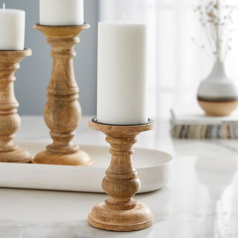 Diy wooden candle holders