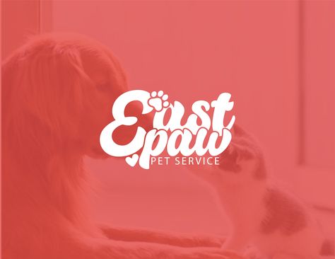 East paw pet service  Typography logo design by Jerin Pet Typography, Dd Logo, Typography Logo Design, Pet Design, Logo Design Typography, Service Animal, Dog Bone, Typography Logo, Typography