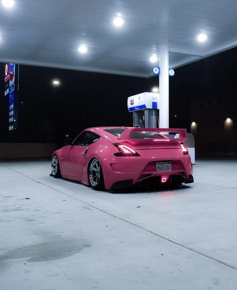 SPORT CARS Pink Modified Car, Pink Nissan Gtr R35, Pink Skyline R34, Tsurikawa Aesthetic, Nissan 370z Pink, Nissan 370z Interior, Pink Nissan 350z, Mazda Sports Cars, Pink Gtr R35