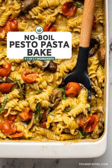 Pasta Bake Vegan, Cleanse Meals, Vegan Casserole Recipes, Vegan Garlic Bread, Vegan Casseroles, Pesto Pasta Bake, Vegan Pesto Pasta, Vegan Mushroom Stroganoff, Vegan Casserole