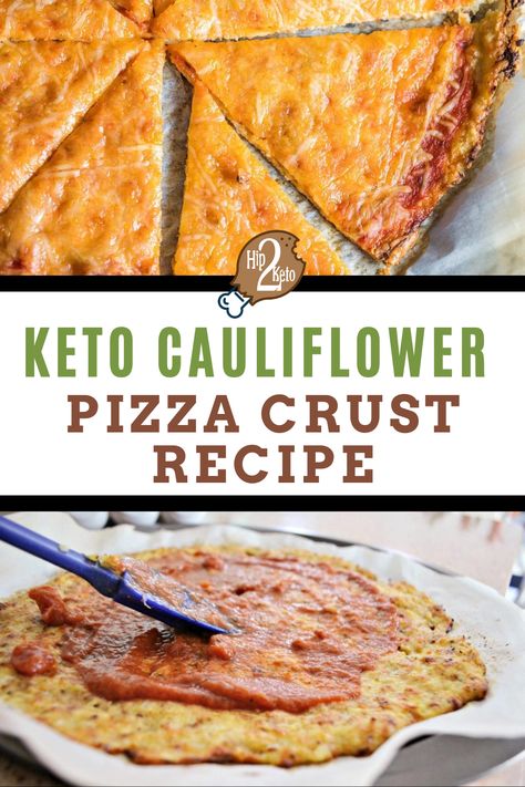 Keto Cauliflower Pizza Crust, Hip2keto Recipes, Keto Cauliflower Pizza, Low Carb Pizza Crust, Low Sugar Dinners, The Best Cauliflower, Cauliflower Pizza Crust Recipe, Cauliflower Pizza Crust, Low Fat Low Carb