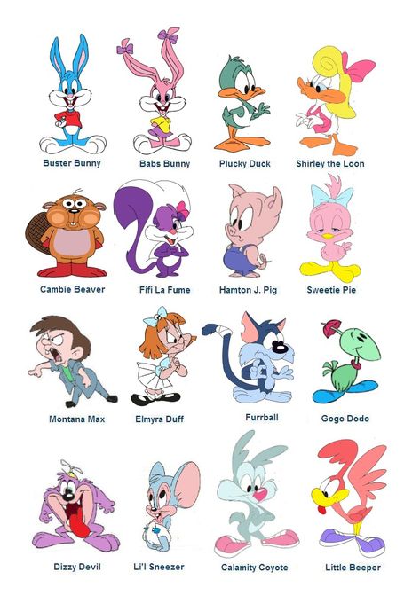 Tiny Toons Characters, Tiny Toons Adventures, Elmira Tiny Toons, 1990 Cartoons, 90s 2000s Cartoons, 80s Cartoon Shows, Babs Bunny, Toon Characters, 80s Cartoon Characters