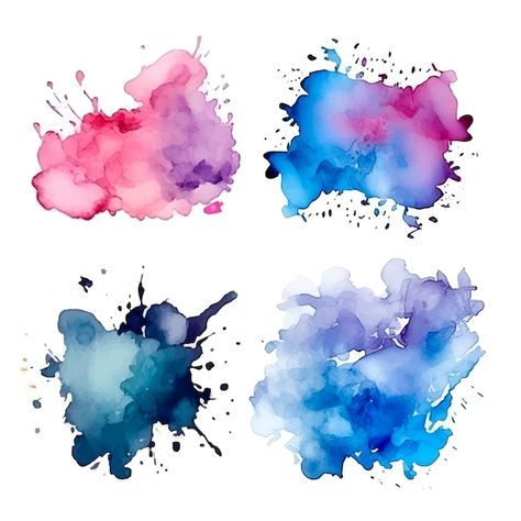 Sketchbook Prompts, Splash Watercolor, Beginner Watercolor, Ink Splash, Watercolor Splatter, Colour Splash, Watercolor Elements, Michael Art, Watercolor Set