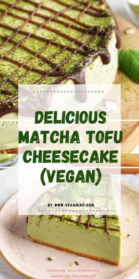 Vegan Tofu Cheesecake, Tofu Cheesecake, Tofu Dessert, Cheesecake Vegan, Vegan Pastries, Healthy Vegan Desserts, Fav Food, Best Vegan Recipes, Asian Desserts