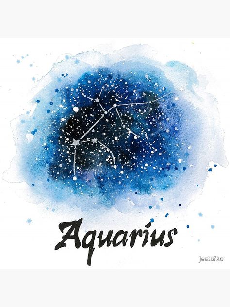 Aquarius Painting Ideas Easy, Watercolor Constellation, Aquarius Art, Constellation Art, Protective Packaging, Class Ideas, Easy Paintings, Art Therapy, Cotton Paper