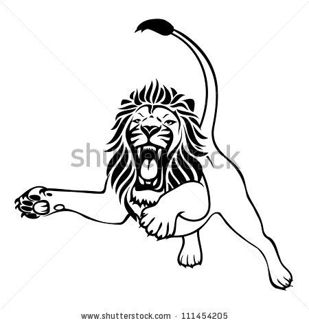 Angry lion attack - vector illustration by Petrovic Igor, via Shutterstock Lion Attacking, Lion Reference, Lion Attack, Angry Lion, The Veldt, Circus Lion, Future Library, Lion Illustration, Lion Drawing