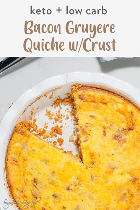 So many recipes that are crustless this keto quiche Lorraine has a flaky crust baked right inside of it but has a crustless option. And it's only 5g net carbs per serving while loaded with bacon, cheese and caramelized onions! Keto Quiche Crustless, Recipe For Quiche, Savory Quiche, Healthy Pork Chop Recipes, Egg Quiche, Almond Flour Crust, Low Carb Quiche, Caramelized Onions And Mushrooms, Keto Quiche