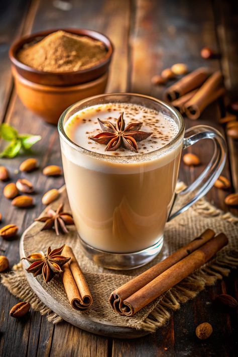 5-Minute Vegan Chai Latte: A Spiced Comfort Drink Chai Photography, Chai Spice Mix, Vegan Protein Shake, Chai Spices, Matcha Latte Recipe, Vegan Hot Chocolate, Spiced Drinks, Quick Vegan Meals, Chai Tea Latte