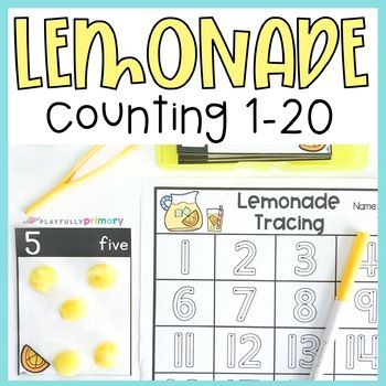 This lemonade counting task card freebie is perfect for celebrating National Lemonade Day, summer, or for a fruit/farm theme! Preschool and Kindergarten students may use these counting cards to practice counting and writing numbers 1-20. Use with manipulatives such as mini erasers, counters, pom pom... Summer Camp Themes, Counting To 120, Farm Theme Preschool, Mini Erasers, Fruit Farm, Camp Theme, Theme Preschool, Fast Finishers, Photo Boxes