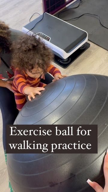 NeuroFit Kids | Bianca Mendonça, PT, DPT, PCS, CLC| Carlsbad, CA on Instagram: "A few tips and considerations ✅ note size of ball here. The larger the exercise ball, the more stability provided for the child. A smaller ball was not the right fit for this little one. Be mindful of height as we do want the trunk and shoulder girdle muscles to be active ✅child should have already started some level of side-stepping with support of arms (cruising) or practice of lateral weight shifting as tolerated before progressing forward. ✅ If child is not ready for this, consider starting with pre-walking exercises using a therapy ball instead (go to my profile and easily find my reel on that!) ___ Hi 👋 I’m a board-certified pediatric doctor of physical therapy who’s obsessed with tiny humans and all Peds Physical Therapy, Therapy Ball Exercises, Baby Head Shape, Walking Exercises, Pediatric Doctor, Pediatric Physical Therapy Activities, Developmental Activities, Therapy Fun, Pediatric Pt