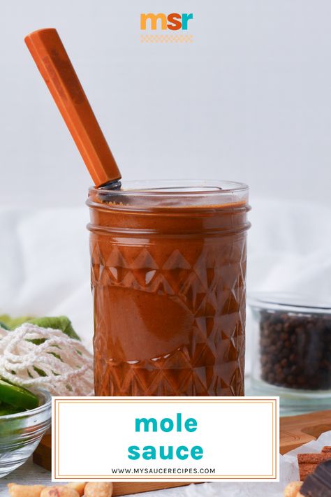 This simplified EASY Mole Sauce recipe packs in the flavor of a traditional mole sauce with simple ingredients that are easy to find! Chinese Hot Mustard Recipe, Easy Mole Sauce, Mole Sauce Recipe, Mustard Recipe, Mole Sauce, Spicy Peanut Sauce, Spicy Peanuts, Sweet And Sour Sauce, Peppers Recipes