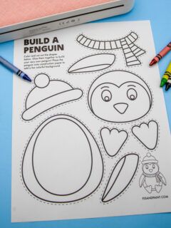 Build A Penguin, Graphic Design Portfolio Book, Paper Snowflake Template, Truck Crafts, Elf Crafts, Snowman Coloring Pages, Unicorn Craft, Pencil Crafts, Crayon Crafts